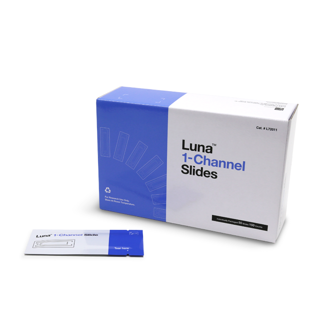 LUNA™ 1-Channel Slides, Sterile – gamma-irradiated, 500 Slides